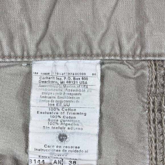 Vintage Y2K Carhartt Khaki Work Shorts + Gray Relaxed Fit Shorts Bundle Men’s 38 - Picture 7 of 16